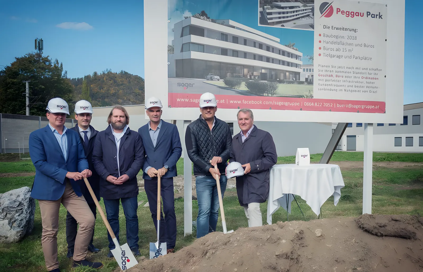 Spatenstich Peggau Park Erweiterung